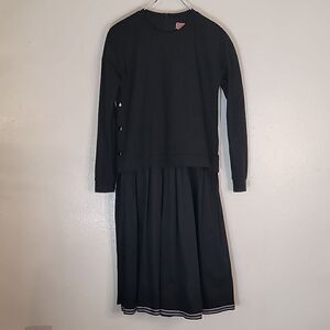 Mauve Long Sleeve Cape Button Sides Dress